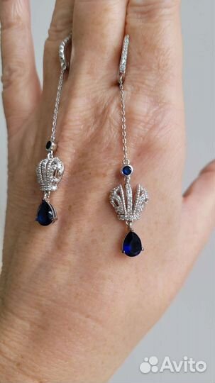 Sunlight серьги с сапфиром