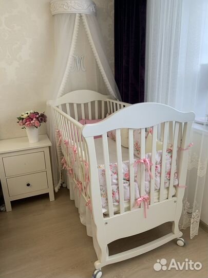 Детская кроватка erbesi с матрасом