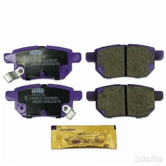 Nibk PN1519 Колодки тормозные дисковые зад