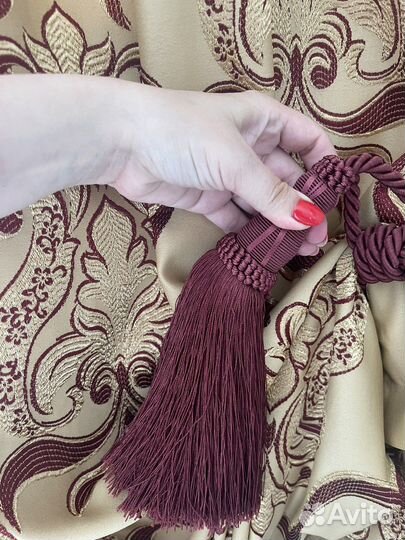 Шторы с тюлью и подхватами