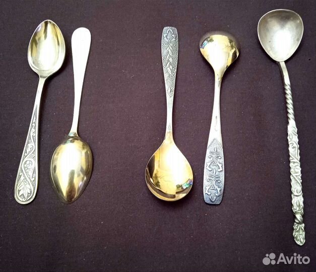 Набор для торта, чайные мельхиоровые ложки