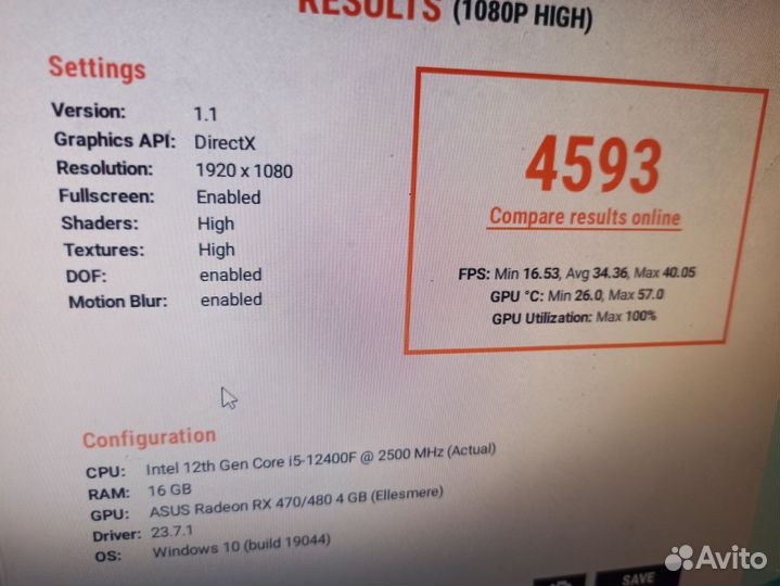 Видеокарта rx 470 4gb asus