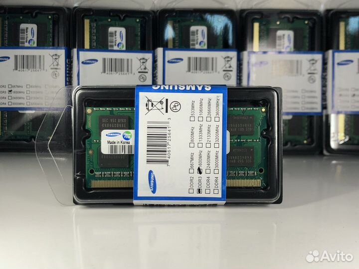 DDR3 8GB 1600mhz 1.5v Samsung для ноутбука