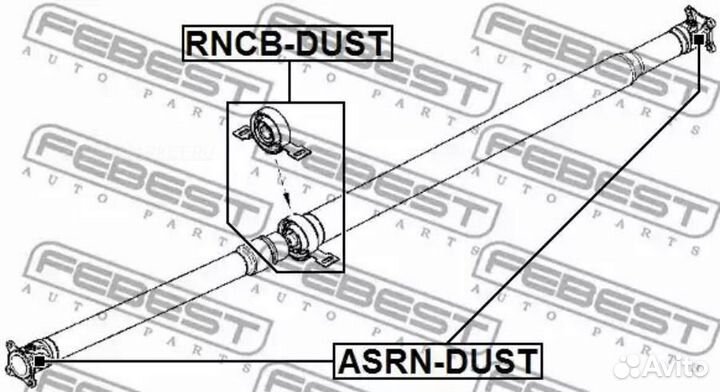 Febest asrn-dust Крестовина карданной передачи