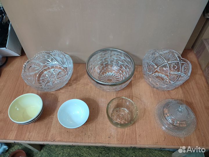Хрусталь, фарфор, пепельницы, посуда разная СССР