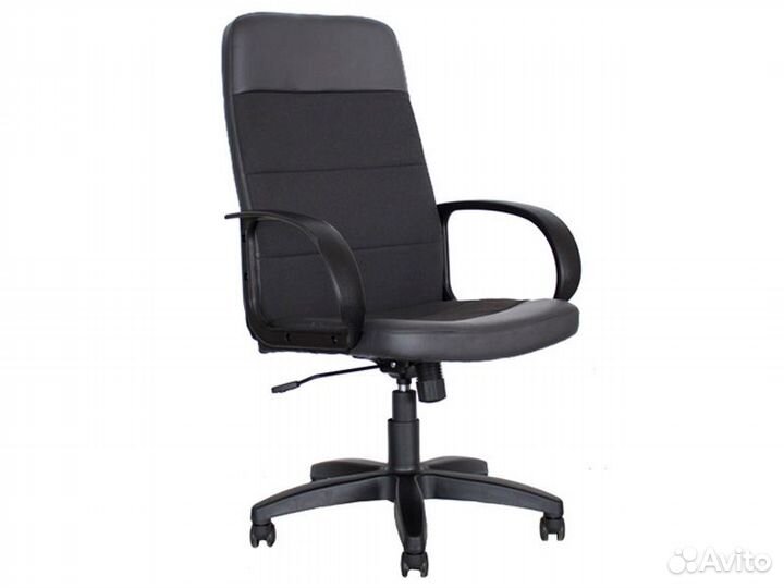 Кресло Кр58 ткань черн/эко кожа черн