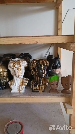 Силиконовая форма бюст фигура кашпо