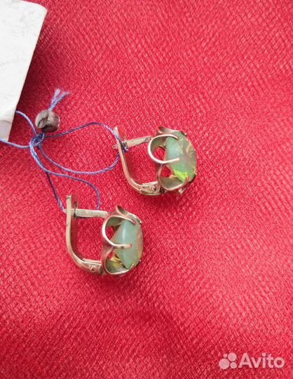 Серьги серебряные с опалом