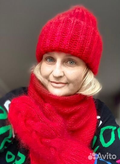 Шапка, бактус и варежки