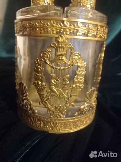 Хрусталь Баккара 4 парфюмерных флакона 19 век