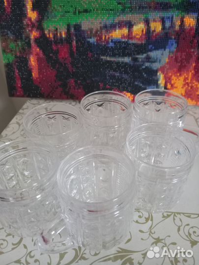 Хрустальные кружки СССР. 6 штук