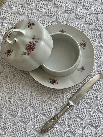 Масленка Chodziez польский фарфор 60-е гг