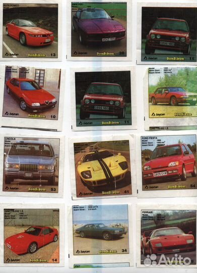 Вкладыши от жвачек