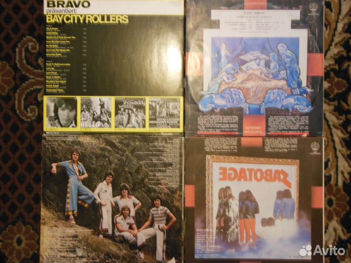 Black Sabbath 3 шт; Bay City Rollers 2 шт;Ultravox
