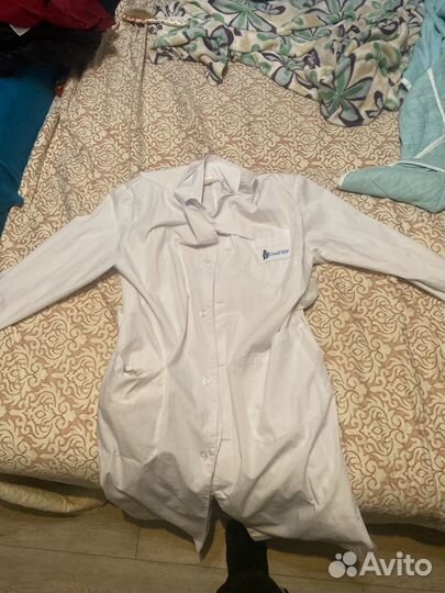 Медицинский халат мужской с чепчиком