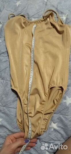 Телесный (бежевый) купальник для танцев