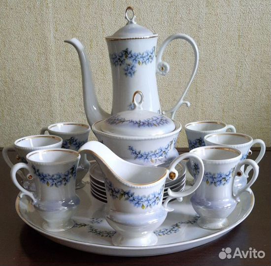 Кофейный фарфоровый сервиз Коростень