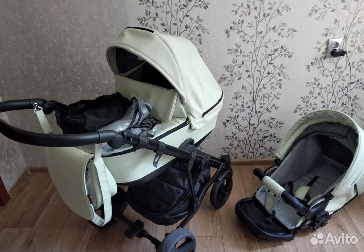 Коляска 2 в 1 RAY Stars Экокожа