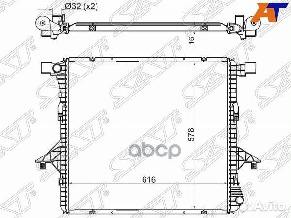 Радиатор Volkswagen Amarok 10-20 VW0010 Sat