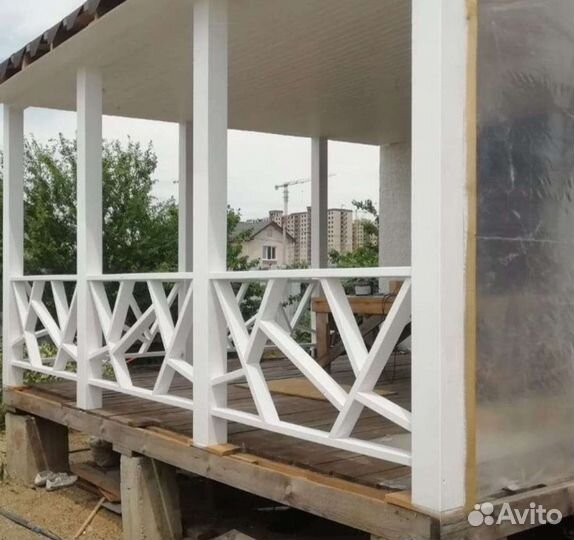 Перила деревянные на терассу,беседку,мансару интер