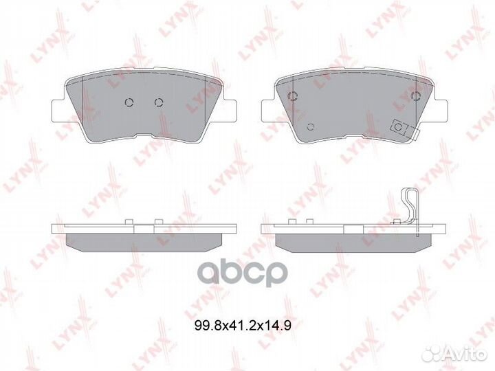 Колодки тормозные дисковые зад BD3634 lynxauto