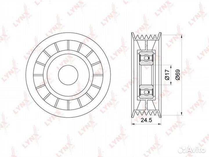 Ролик натяжной навесного оборудования