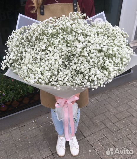 Букет из Белой Гипсофилы