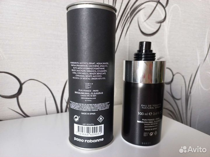 Туалетная вода Paco Rabanne, новая,duty free100 мл