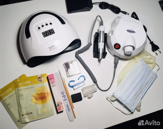 Аппарат и лампа для маникюра набор