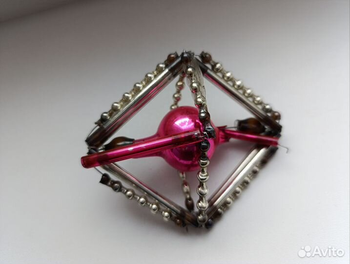 Игрушка новогодняя СССР из стекляруса