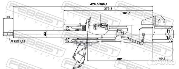 Амортизатор передн правый mazda 3 (BK) 05665299FR