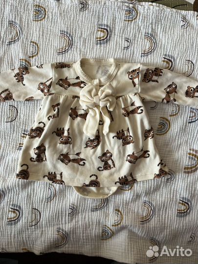 Детское платье-боди 56 размер