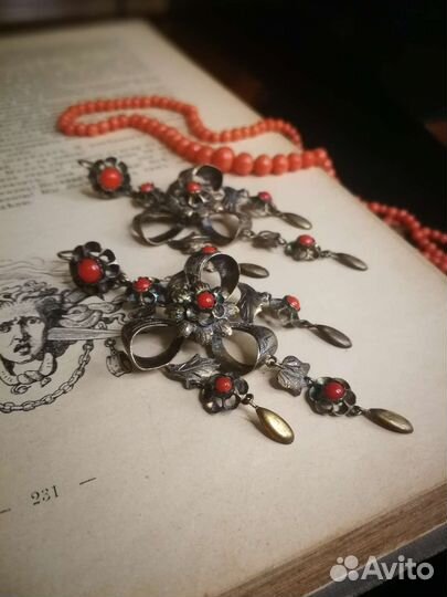 Антикварные серьги. Редкость