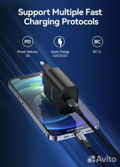 Зарядное Устройство для iPhone Samsung Xiaomi