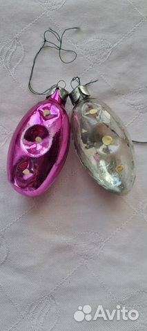 Елочные игрушки СССР. Льдинки. Подвеска. Одним лот