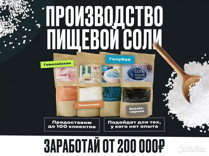 Производство пищевой соли готовый бизнес