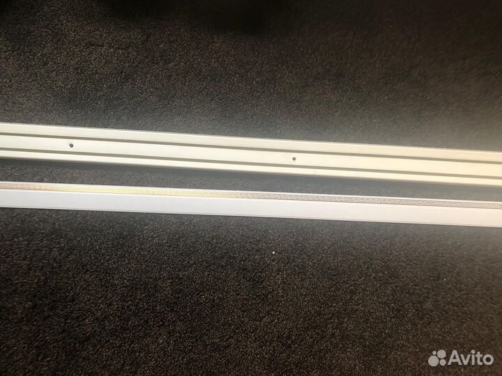 Карниз для штор двухрядный потолочный белый