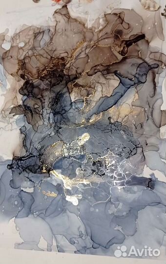 Картина спиртовыми чернилами 