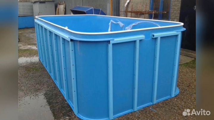 Бассейн 3х5х1,5 с угловыми ступенями