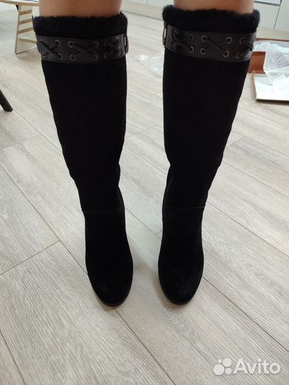 Сапоги женские зимние 38 натуральная кожа велюр