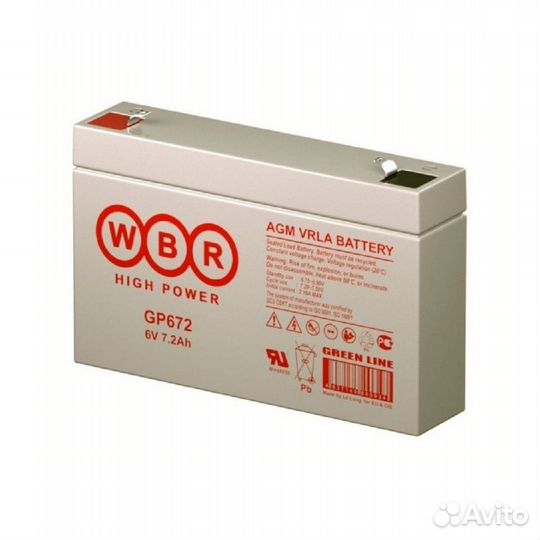 Аккумулятор 6В 7 / 9Ач для детского электромобиля