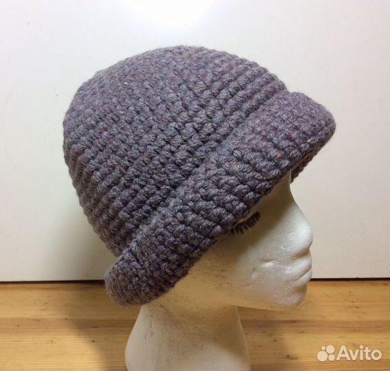 Красивая авторская вязаная шляпка, 54-57, арт 170