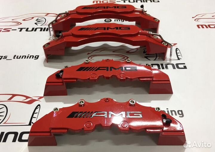 Накладки универсальные на Мерседес амг красные