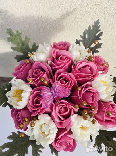 Букет из мыльных цветов