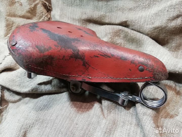 Велосипедное седло кожа СССР