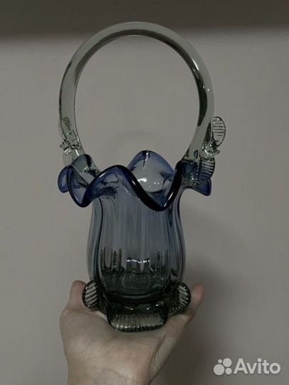 Ваза чешское стекло СССР