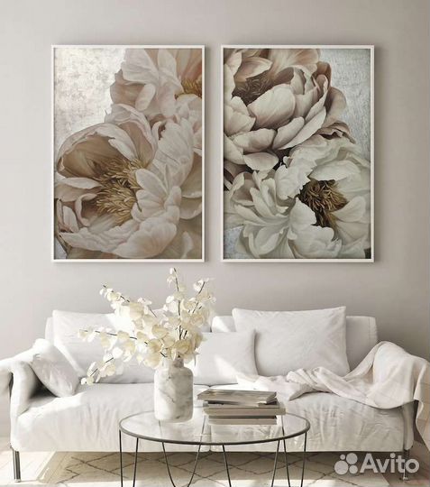 Картина маслом пионы