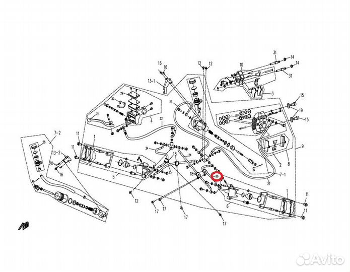 Шланг тормозной 60см CF moto