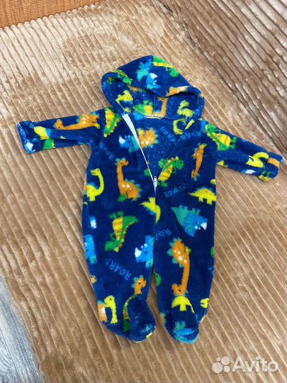 Теплый комбинезон меховой детский 68 74 80