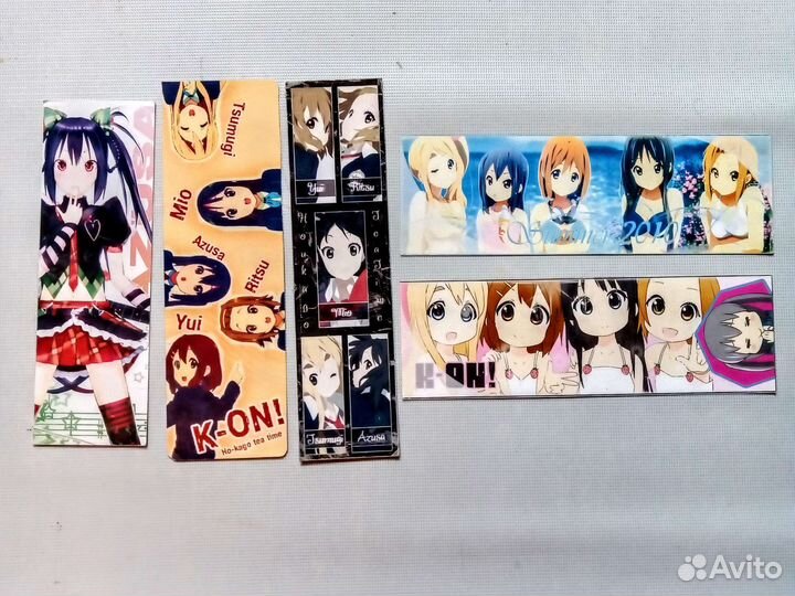 Закладки аниме пакетом 5 штук